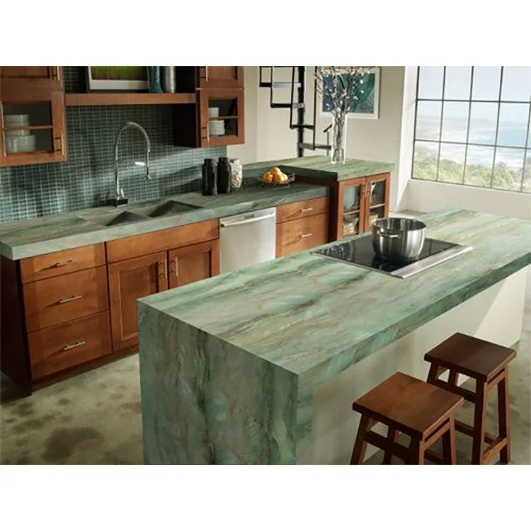 Brazil granite stone verde gaya green quartzite slabs for kitchen island and countertops
