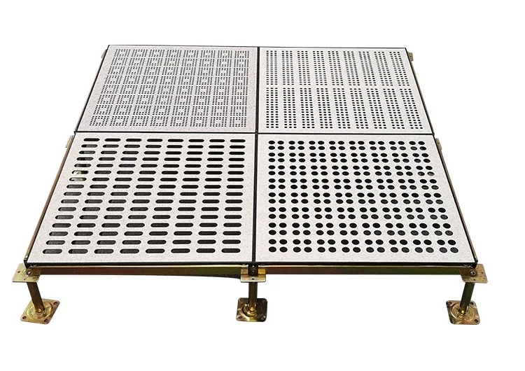 Modern Design Calcium Sulfate Anti-Static Raised Access Flooring Data Centers Computer Rooms HPL/PVC Ceramic Finish Steel Metal