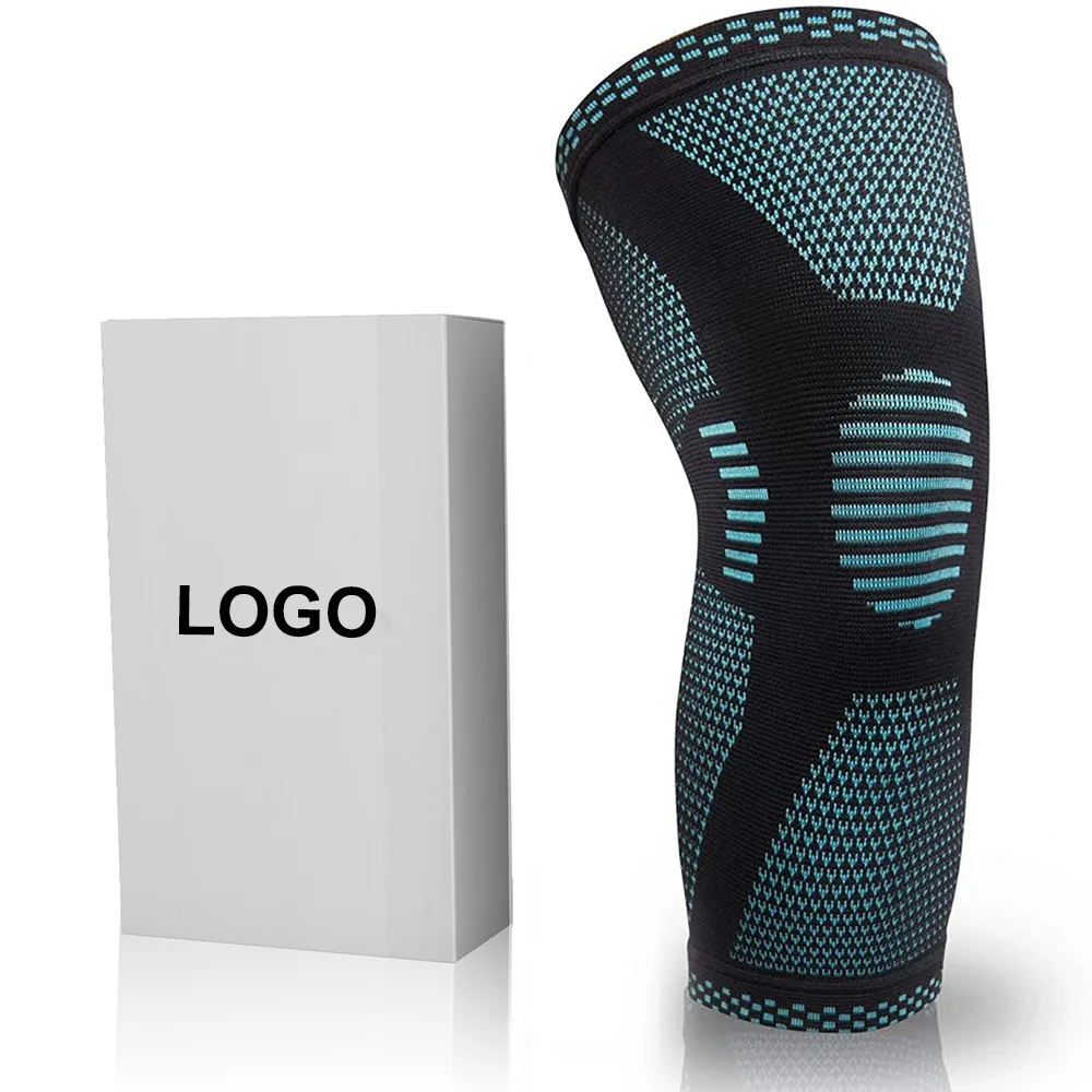 
Customized Logo Spandex Nylon Sports Elastic Elbow & Knee Pads Powerlix Knee Brace Compression Sleeve Knee Support 