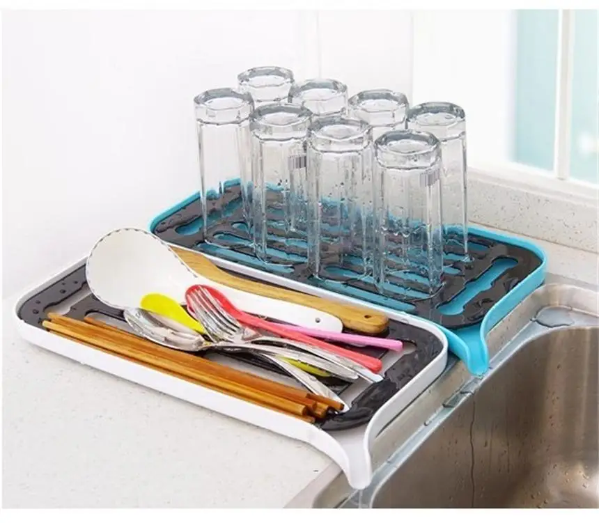 
Plastic Bowl Drain Tray Kitchen Multi-functional Double-layer Drain Tray Fruit Storage Rack Draining Rack 