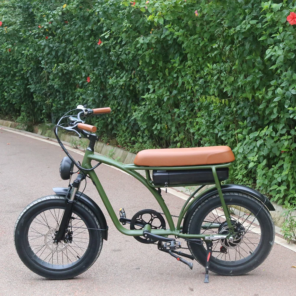 Eu Stock 20 Inch Fat Tire Electric Moped Bike 48v 25km/h 500W Rear Wheel Brushless Motor Electric Bicycle Outdoor E Bike