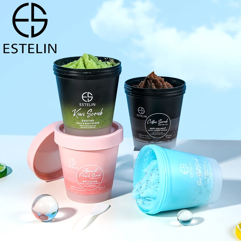 High Quality ESTELIN Face and Body Scrub Series Whitening And Hydrating Skin
