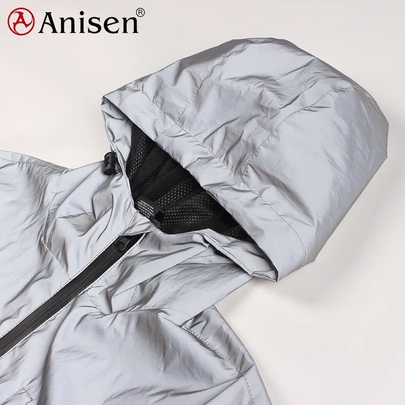 Новинка 2020, стильная ветровка для занятий спортом, бега, езды, 3 м, радужная Светоотражающая уличная Водонепроницаемая Мужская Светоотражающая куртка