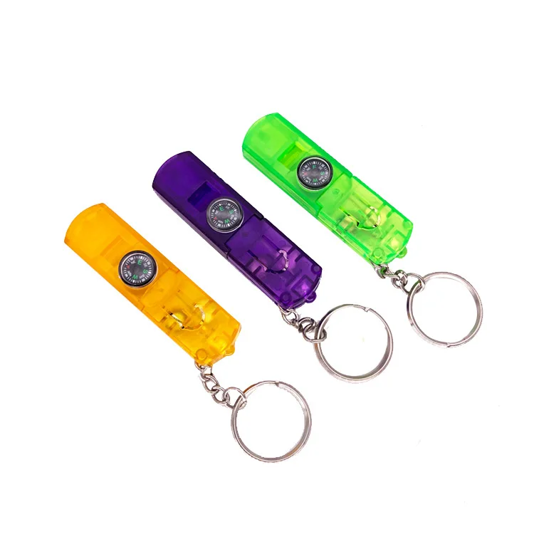 LED Practical portable mini keychain torch Multi-functional whistle Mini flashlight
