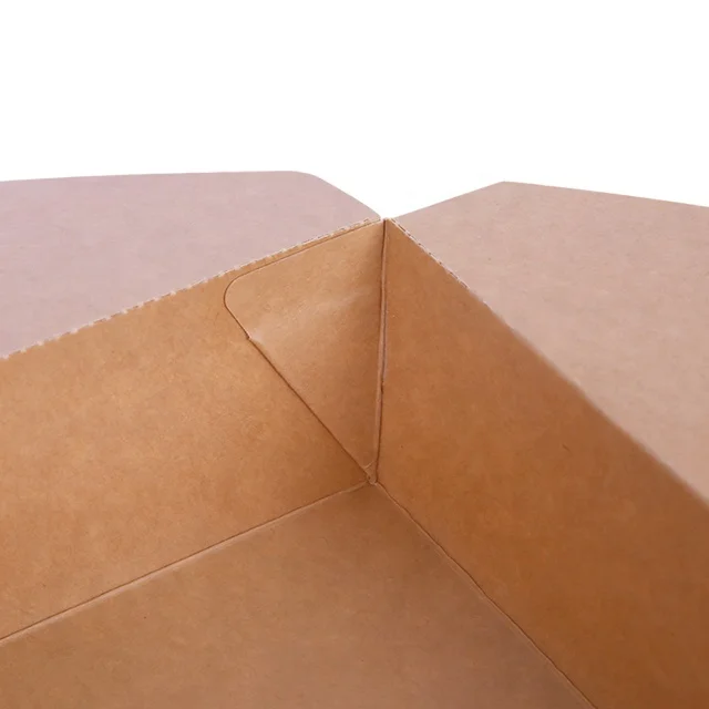 Custom Disposable kraft Paper Packaging Fast Food Takeout To Go  Box