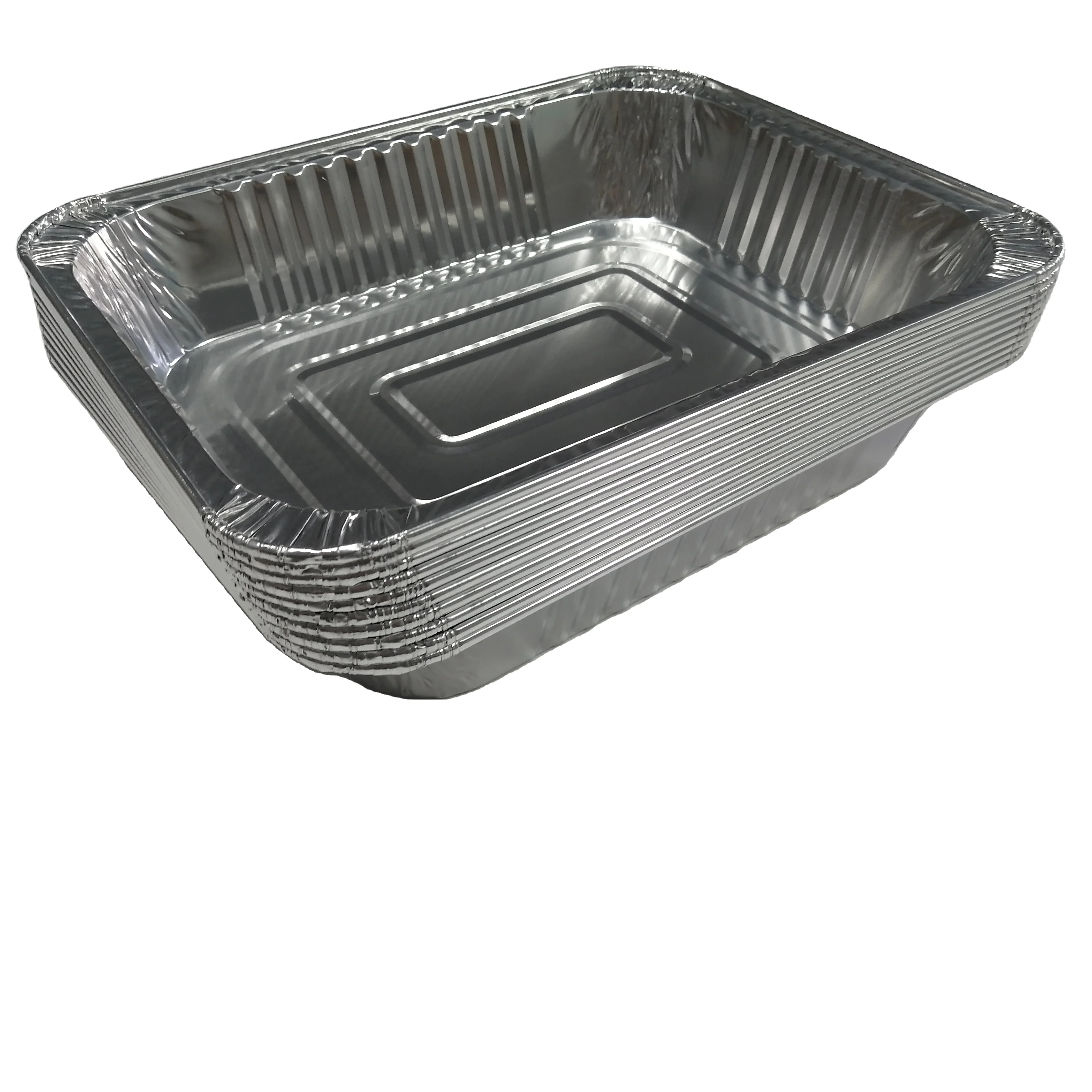 Deep Half Size 9 x 13 inch Extra Thick Foil Bread Containers for Baking   3500 ml Aluminum Foil Half Size  Roasting Pans