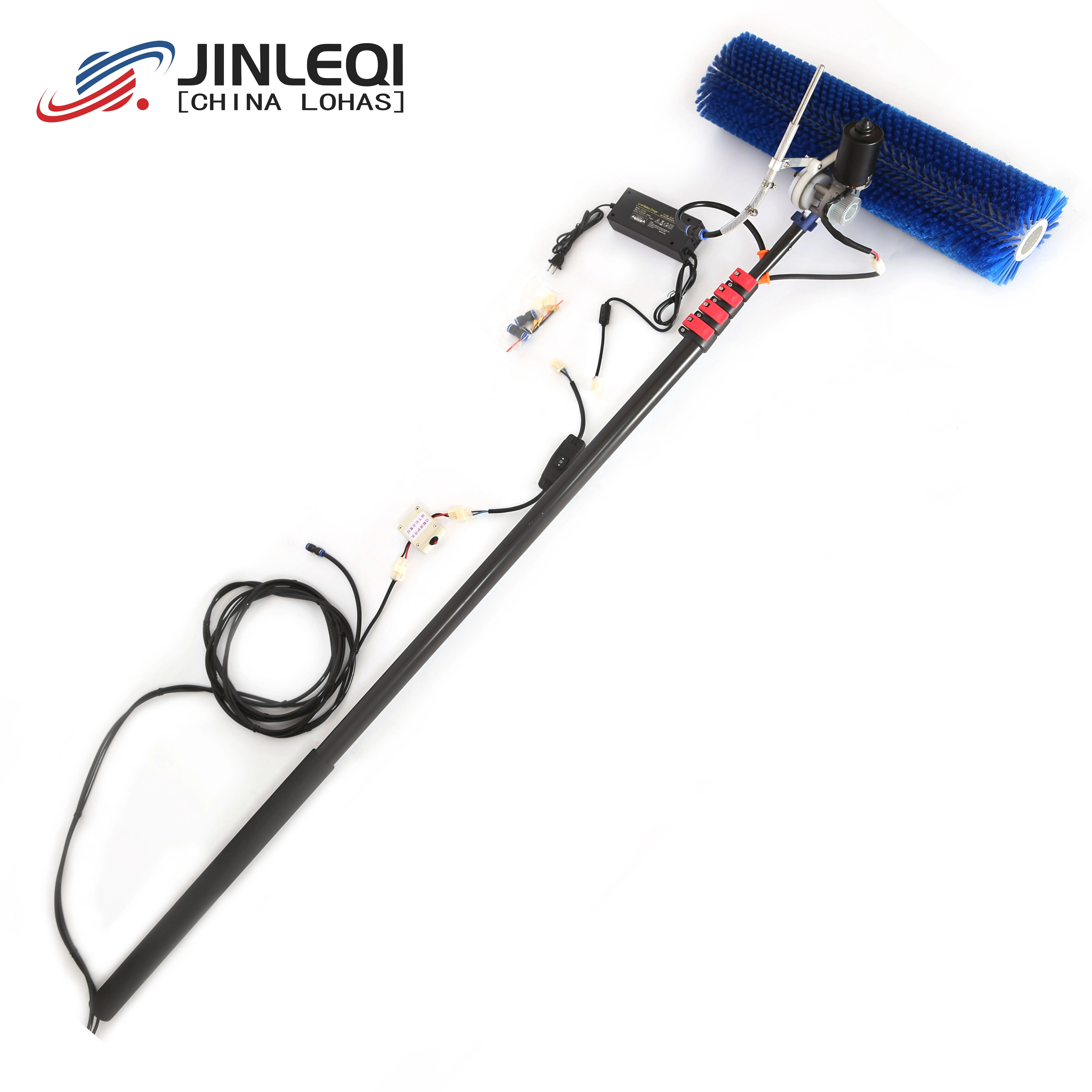 Jolech Automatic Solar Brush Smart Cleaning Machine Motor Head For Solar Energy System Panel Cleaning Brush