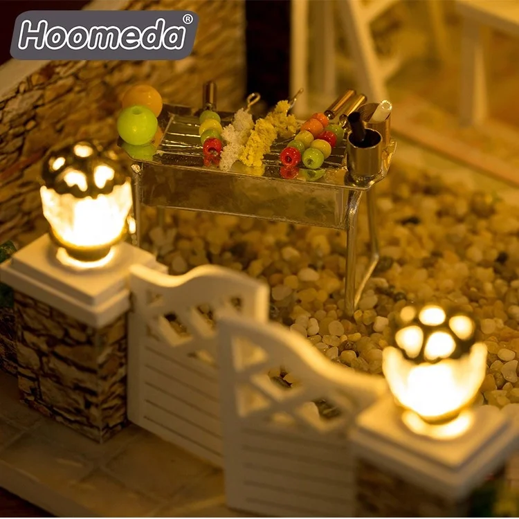 Лучшее качество современные детские деревянные игрушки развивающие Романтический Кукольный домик комплект