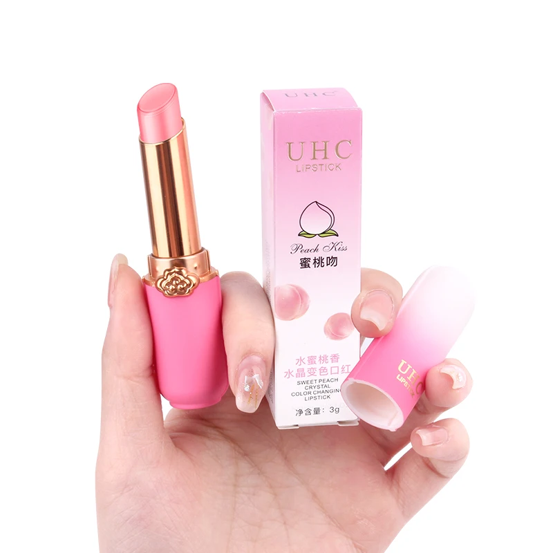 Cross Border peach fruit Flavor lipbalm  gloss en gros lipstick Moisturizing pink lip balm