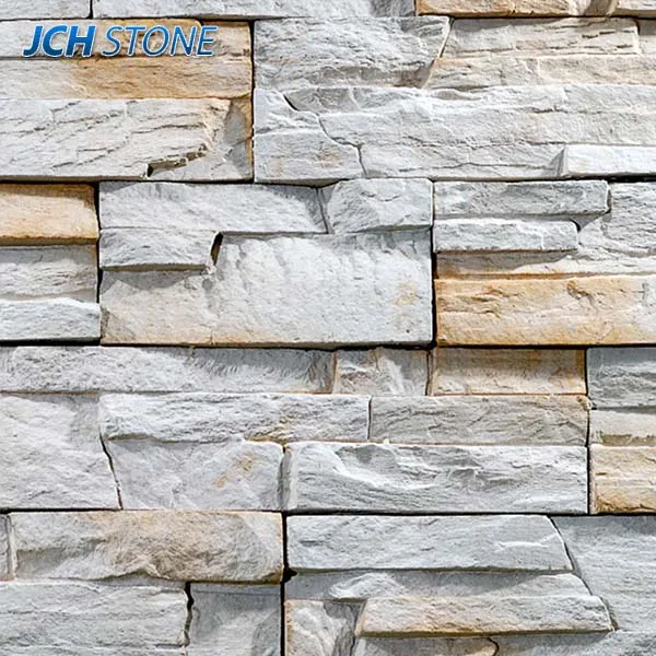 Cheap price beige artificial stone decorative wall cladding cultured stacked stone