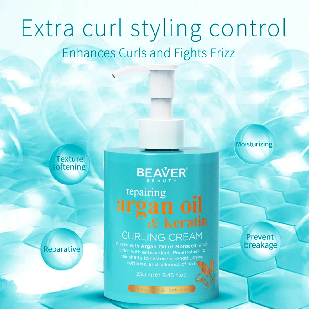 Beaver Curling Cream Private Label Curl Defining Enhancers Activator Cream For Natural Hair Curly Cream