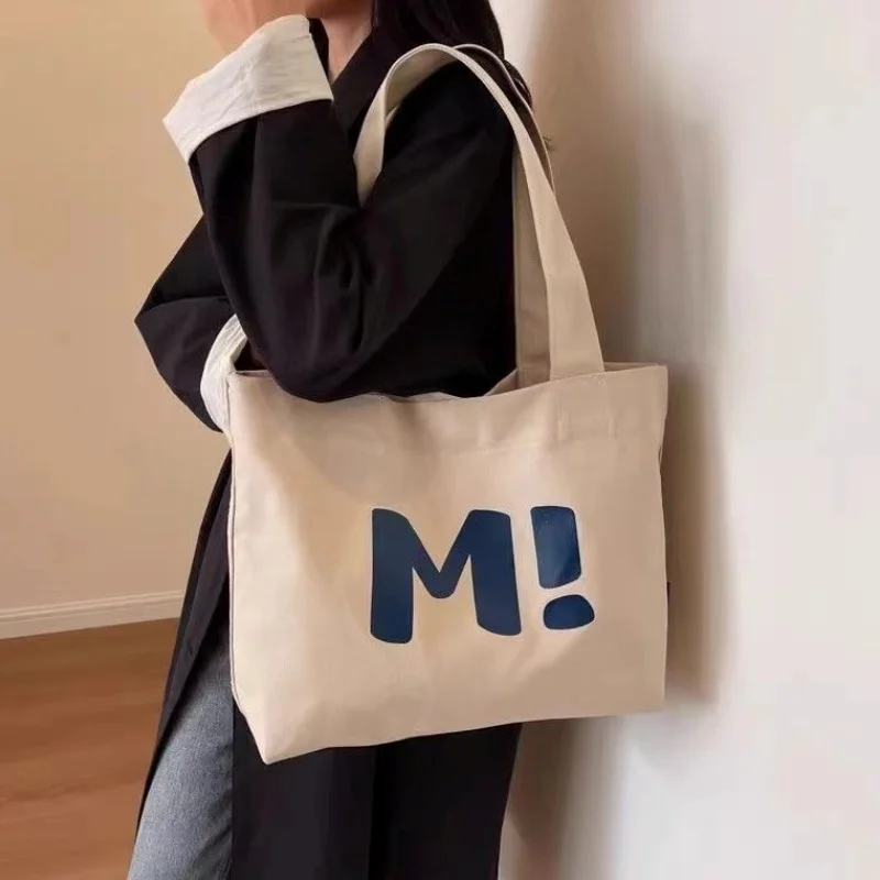 Custom Logo Printed Eco-friendly Recycled Cotton Canvas Tote Bag Large Folding Zipper Travel Gift Printed Blank Shopping Bag