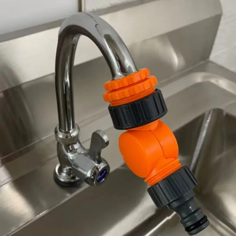 Quick Connector Splitter Degree Free Rotation Hose Fittings Water Tap Splitter Irrigation Water Connector Control Valve