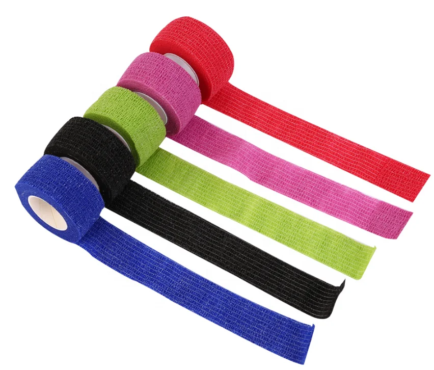 
Free Sample CE Standard Self Adherent Cohesive Bandages, Adhesive Elastic Bandage With Multicolor (OEM Welcome) 