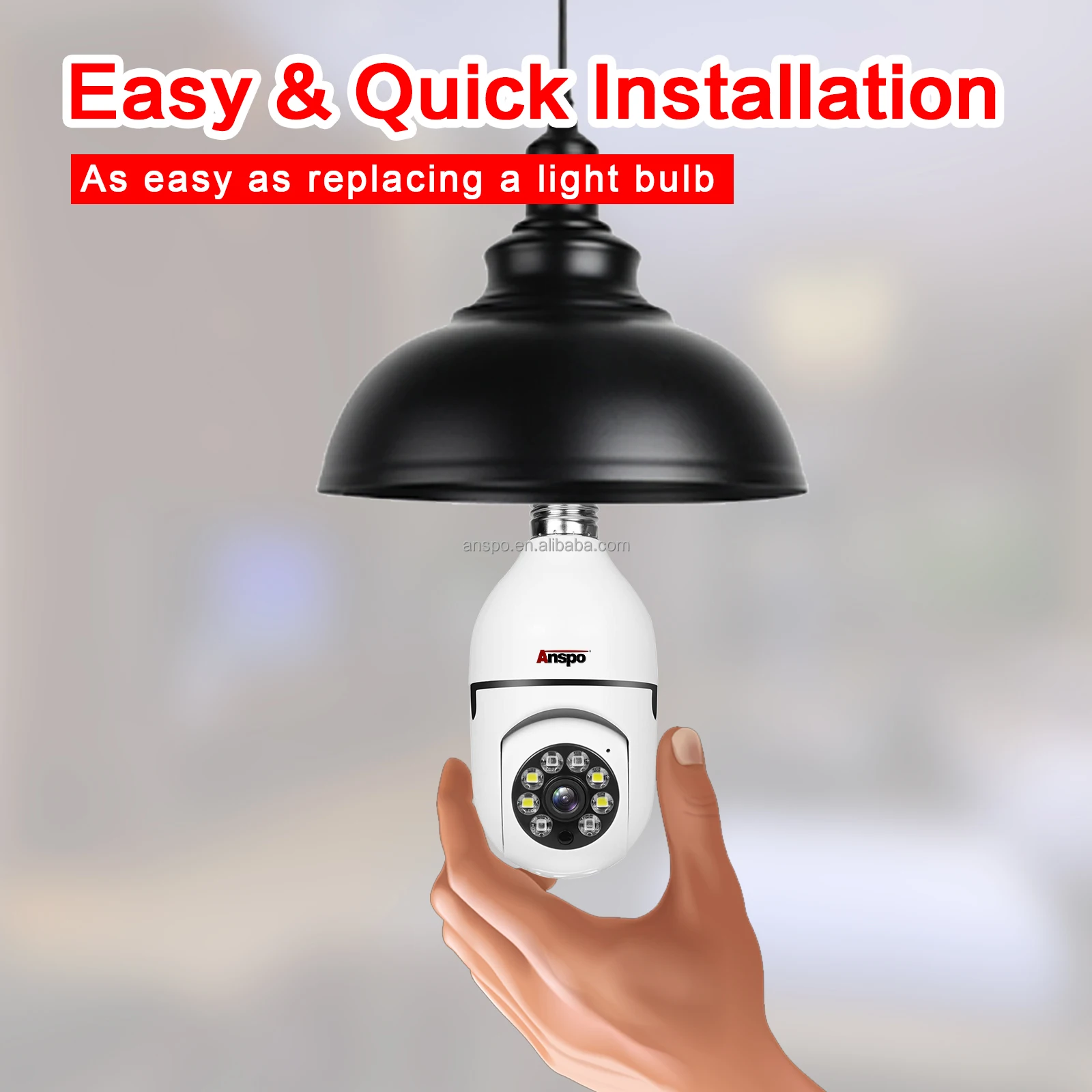 1080P E27 Lamp Holder Auto Tracking wireless camera Support 5G wifi connect Remote Control full color night vision CCTV 3MP 2MP