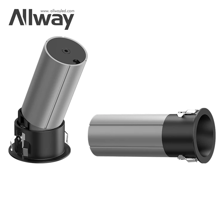 Allway Customize Aluminum Housing Indoor Hotel Project Recessed Mounted Led Downlight Fixture SKD Housing