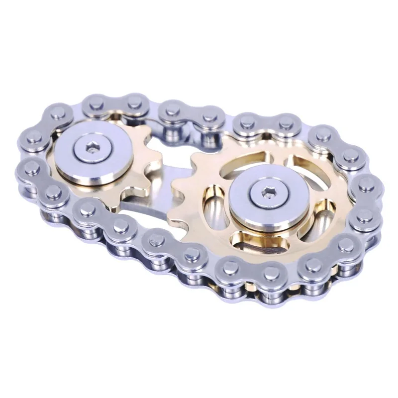 Custom  EDC Sprockets Chain Fidget linkage Bike Chain Gears Fidgets Toys
