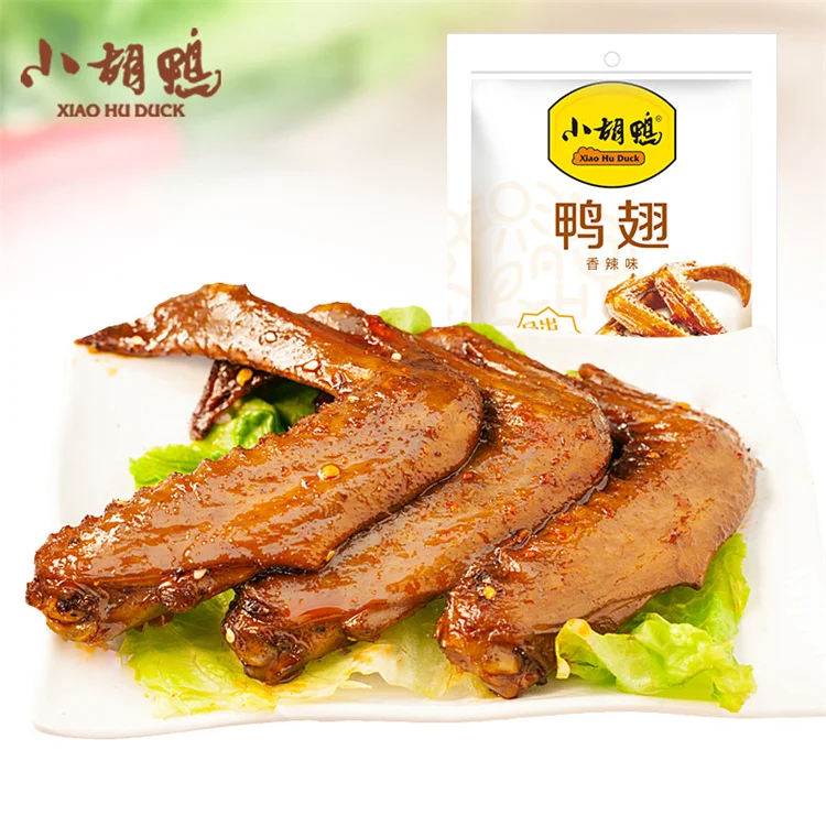 Xiao Hu-Duck, горячая распродажа, здоровые и безопасные острые крылья утки, маленькая закуска * 118 г/пакет