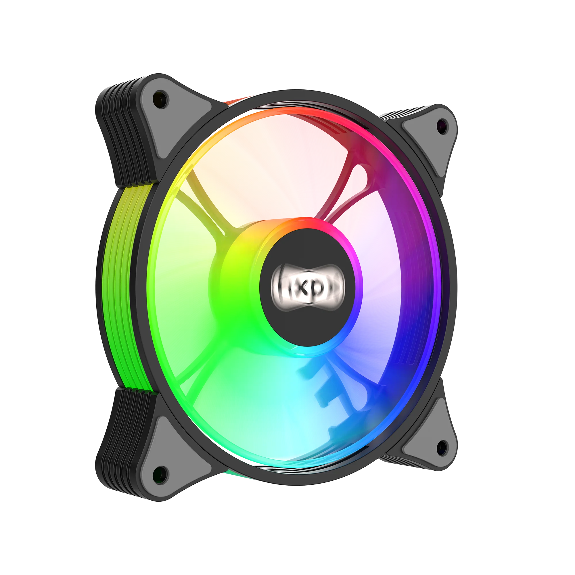 Hxpx тонкой тени F-FS12 RGB эффекты PC чехол вентилятор симфония компьютер водяного охлаждения с бесшумным вентилятором, большой размер, Molex 4PIN фиксированных цветов светодиодный потолочный светильник