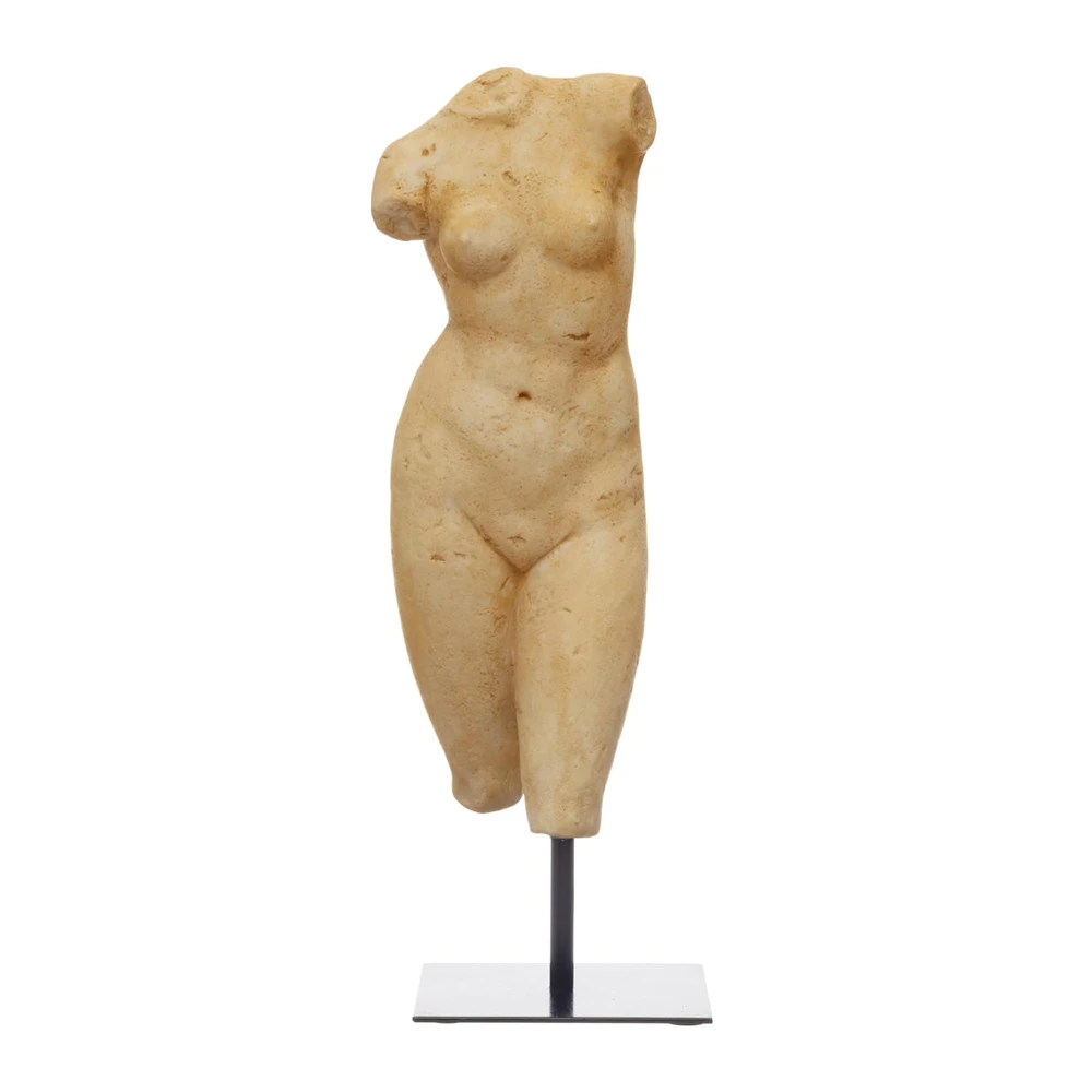 Weivista Resin Female Naked Body Figure Sculpture on Metal Stand