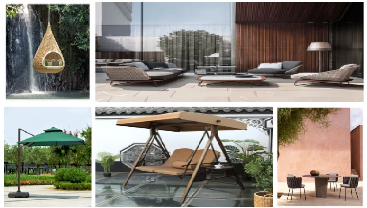 wholesale  KD outdoor pear daybed furniture