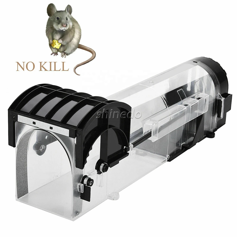 Reusable Live Catch No Kill Smart Tunnel Trap Rat Rodent Mice Traps Cage Plastic Humane Mouse Trap