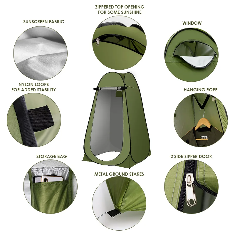Instant Portable Outdoor Shower Automatic Tents Camp Toilet Changing Room Rain Shelter Pop Up Privacy Shower Tent