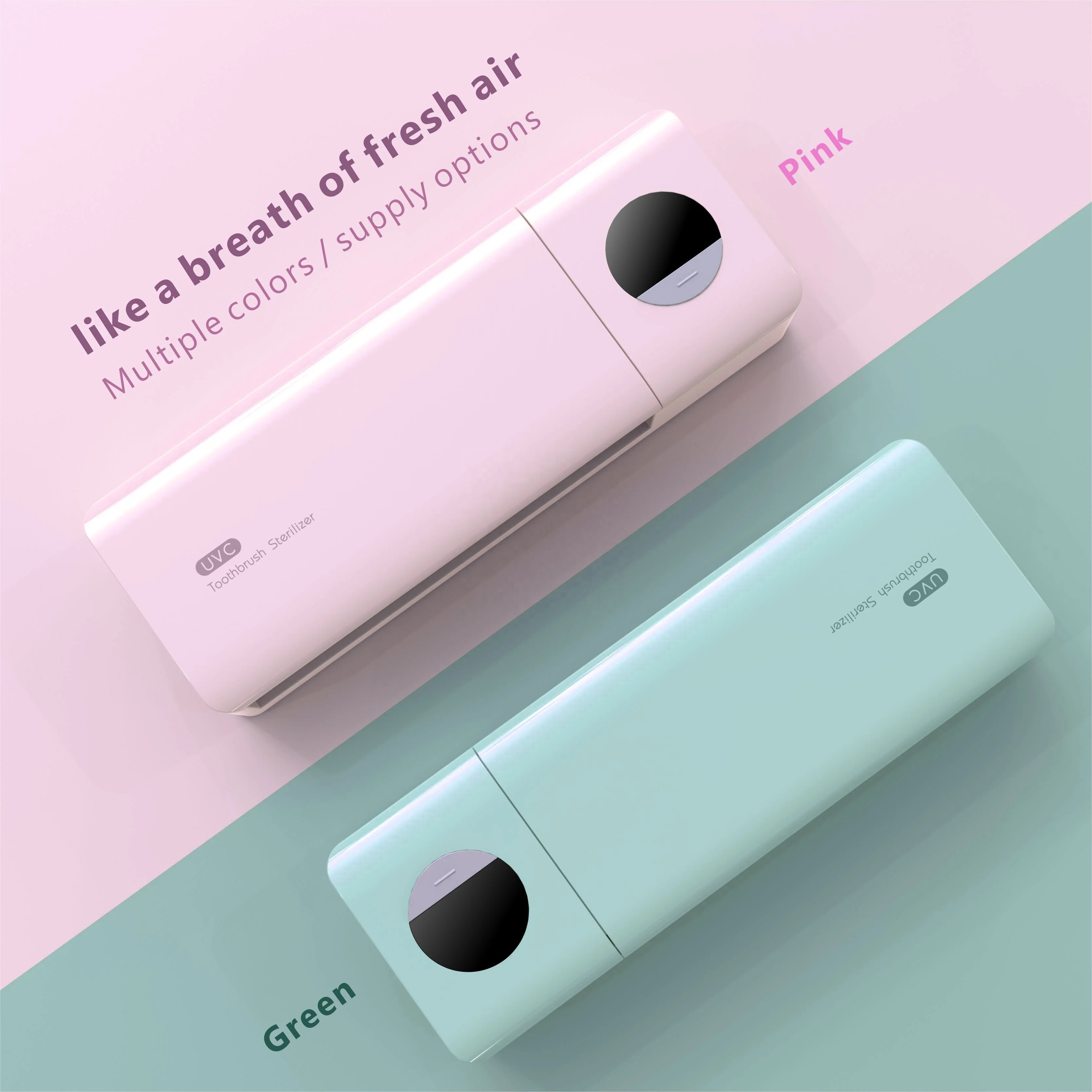 2021 Most Popular Wall Mounted Portable Rechargeable USB UVC LED Toothbrush Sterilizer Holder