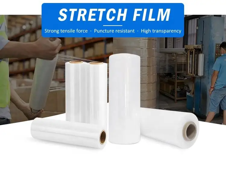 Yalan Packing Super Strong Lldpe Ldpe PE Pallet Wrapping Film Plastic Film Use Machine