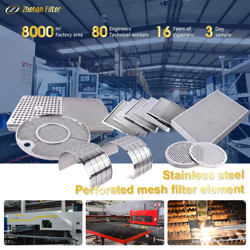 Bag Filter Punching Mesh Cylinder Rectangular Perforated Mesh Buckets Perforated Stainless Steel Baskets