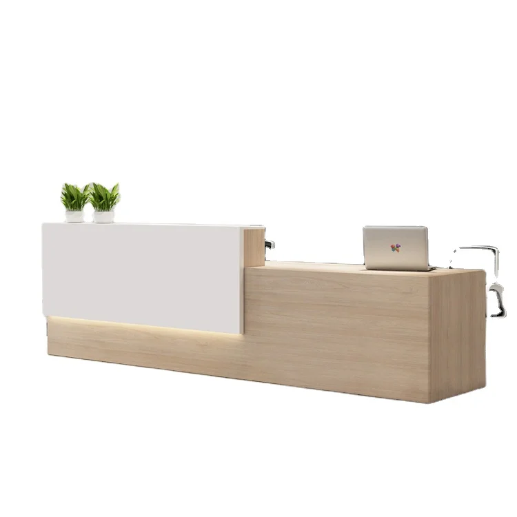Office Furniture Modern Design I Shaped Reception Counter Front Desk Table