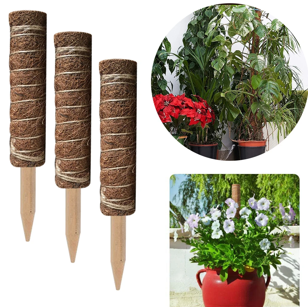 Hot Sale Totem Pole Coir Moss Pole Sticks for Creepers Plant Support Extension Climbing Indoor Plants