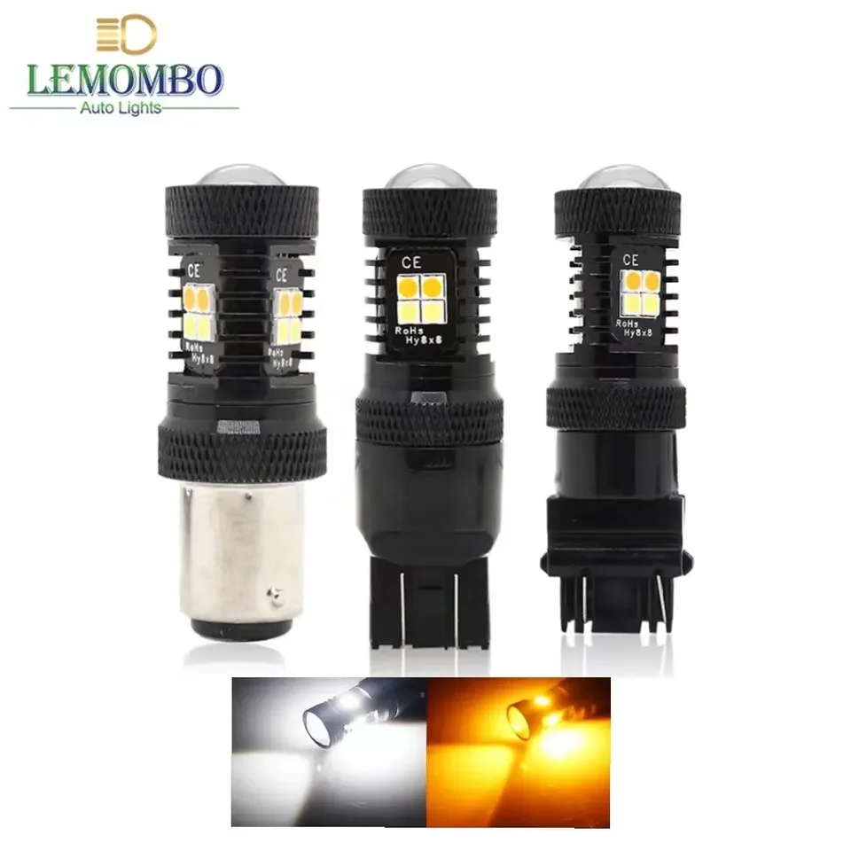 led turn signal light for car 3030 16SMD S25 1157 BAY15D T25 3157 P27 7W T20 7443 W21 5W tail lamp truck dynamic indicator