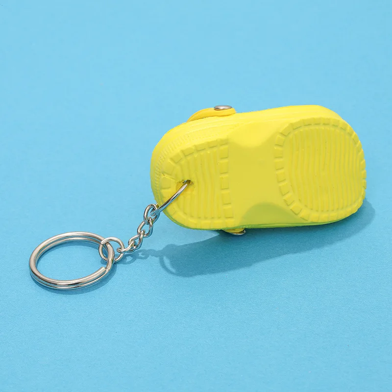 Custom OEM Logo Mini Slipper Crocs Pendant Key Holders Chain Gift Jewelry Accessories