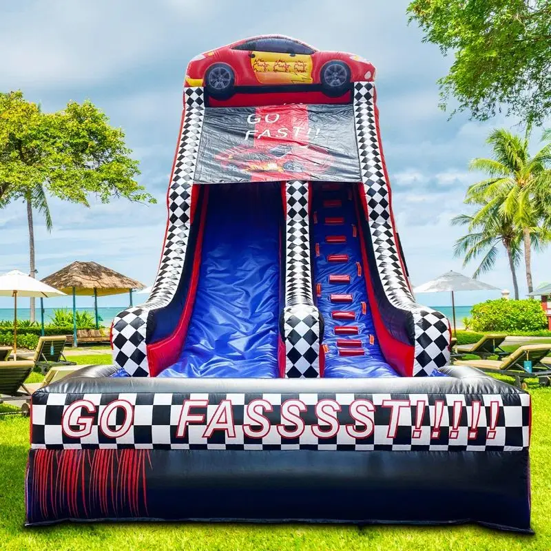 Inflatable Water Slide Pool Water Side Commercial Car Bounce House Water Slide Castle Inflatable Slide