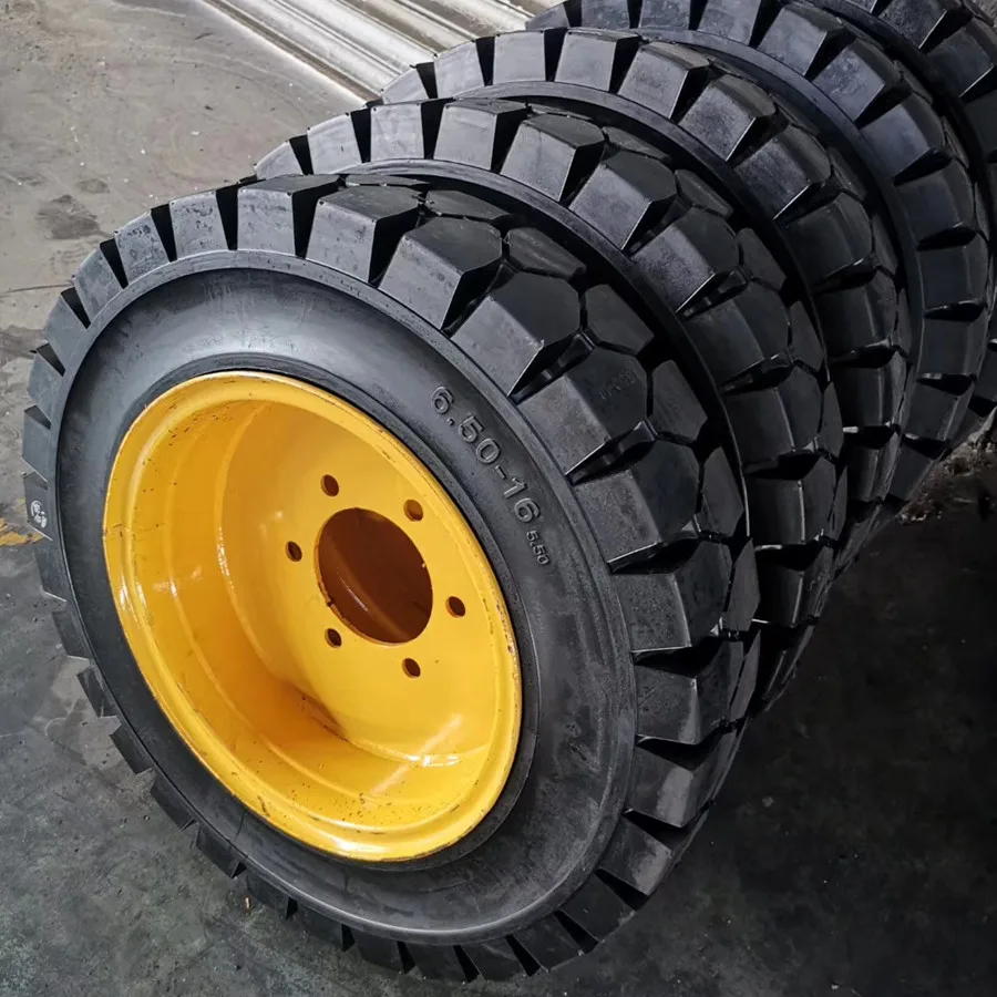 Factory directly wholesale crown resilient solid forklift tires 12.00-16 cushion rubber tire