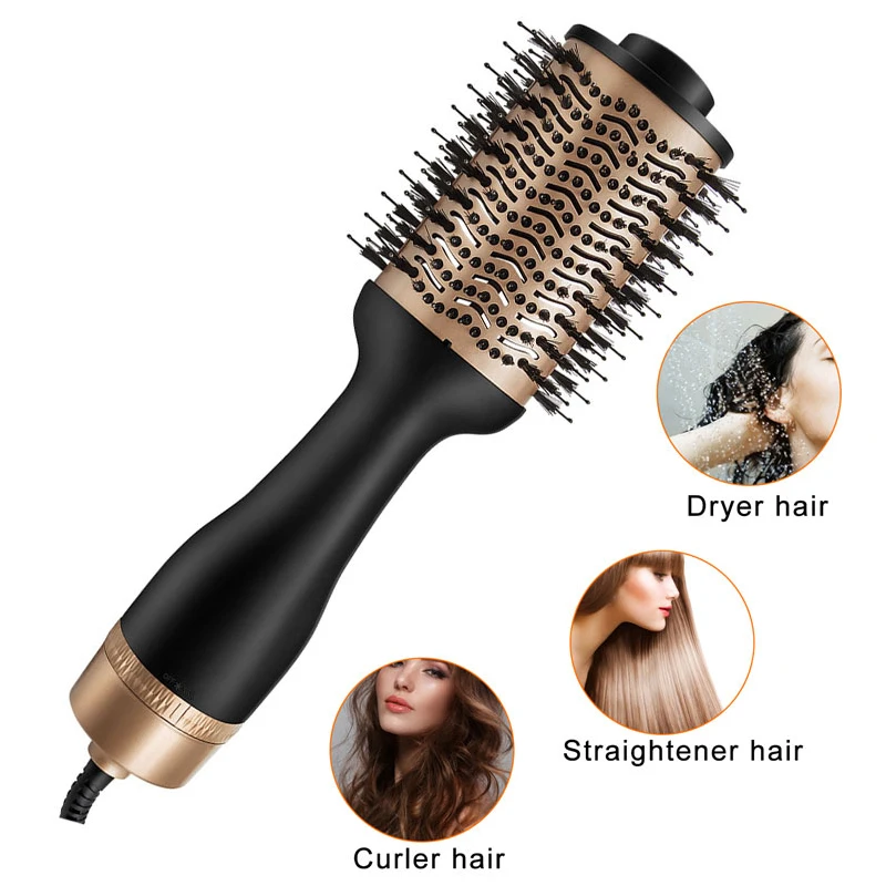 Высокое качество поворотный Электрический стайлер один шаг вольюмайзер 3 в 1 горячий воздух кисть фен для волос