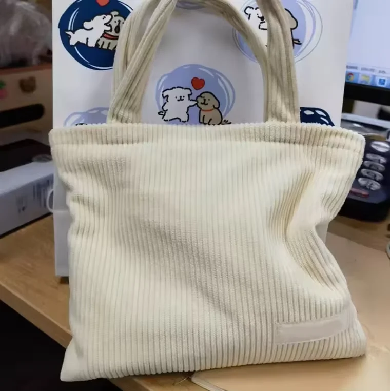 Chuanghua Hot Sell Price Tote Bag Custom Printed Recyclable Grocery Shopping Bag With Logo Eco-friendly Fabric Corduroy Tote Bag