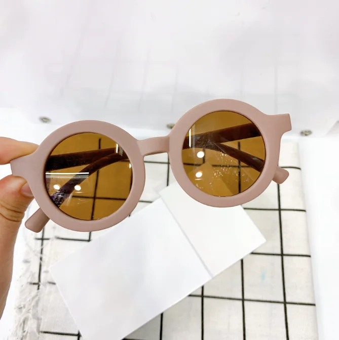 Custom Logo Sports Fashionable Kids Sunglasses 2024 Lucky Children Baby Toddler Shades Color Round Sun Glasses For Kids
