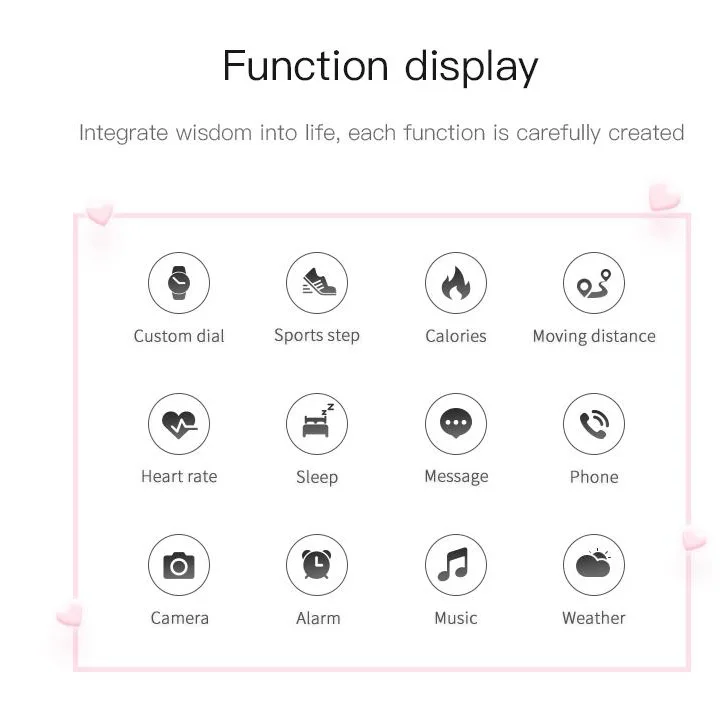 Full HD screen ip68 smart watch with camera