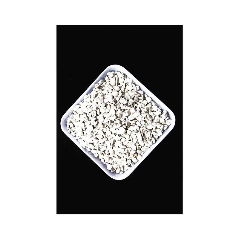 Factory outlet white turquoise gravel tumbled gemstone 7-9mm crushed stone for diy gift
