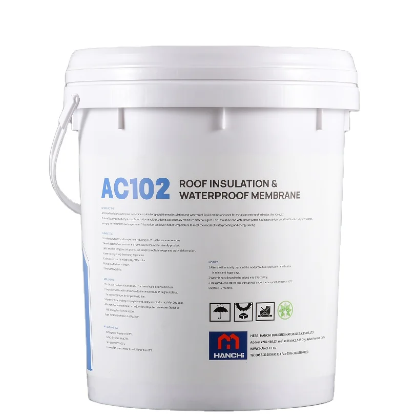 High quality AC102 20kg bucket liquid acrylic polymer waterproof coating paint