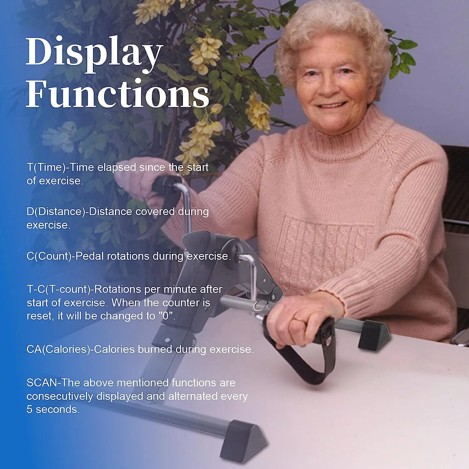 Portable Fitness Leg Exercise Bike for Elderly Home Gym With Screen Mini Foot Pedal Exerciser Cycle Mini Fitness Exercise Bike