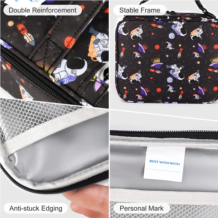 Mini lunchbag kids childrenas cooler bag cartoon sublimation children lunch shoulder bag for school