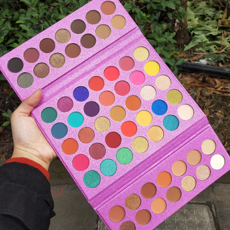 Factory Price Colorful Private Label Cosmetics Long Lasting Cardboard Eye Shadow Palette Makeup