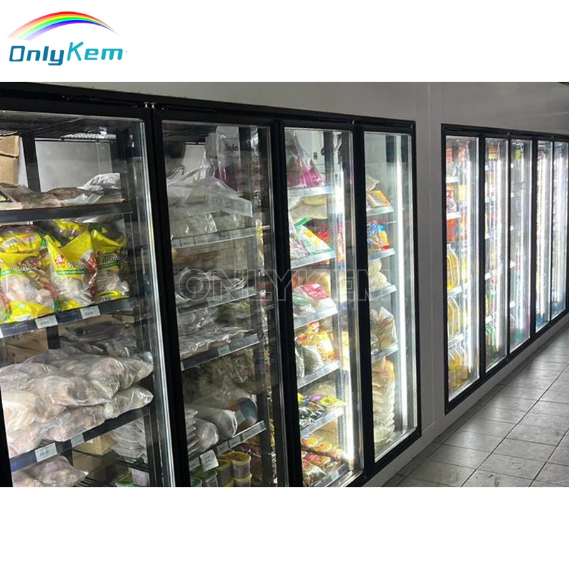 Commercial Walk in Cooler Display Glass Doors Display Walk in Freezer with glass door