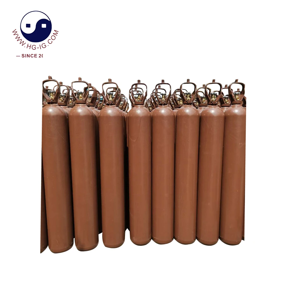 HG-IG 40L Industrial Seamless Gas Cylinders For Compressed Argon Nitrogen Helium Carbon Oxide Oxygen