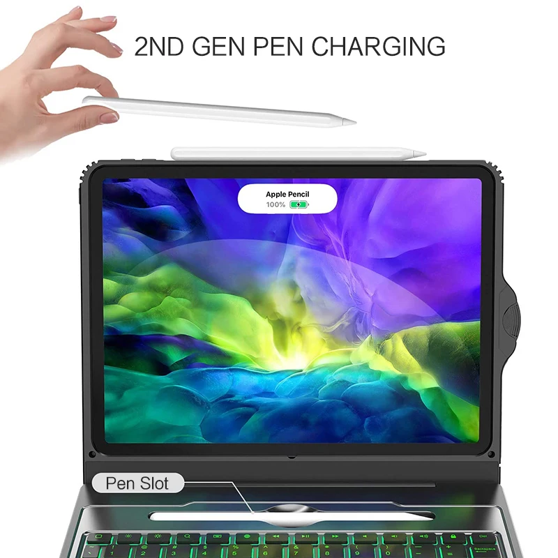  Клавиатура AJIUYU Magic для iPad Pro 11 дюймов 2020 2021 2018 футляр док-станция концентратор USB pro11 планшет с магнитным разделением умный