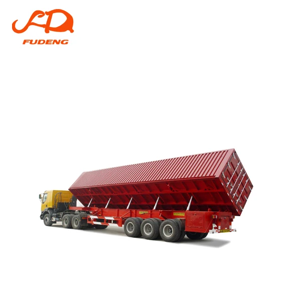 Hot Sale  60 80 tons 3 4 Axles 35 40 cubic sand or coal transport truck tipper trailer side dump trailer for sale price