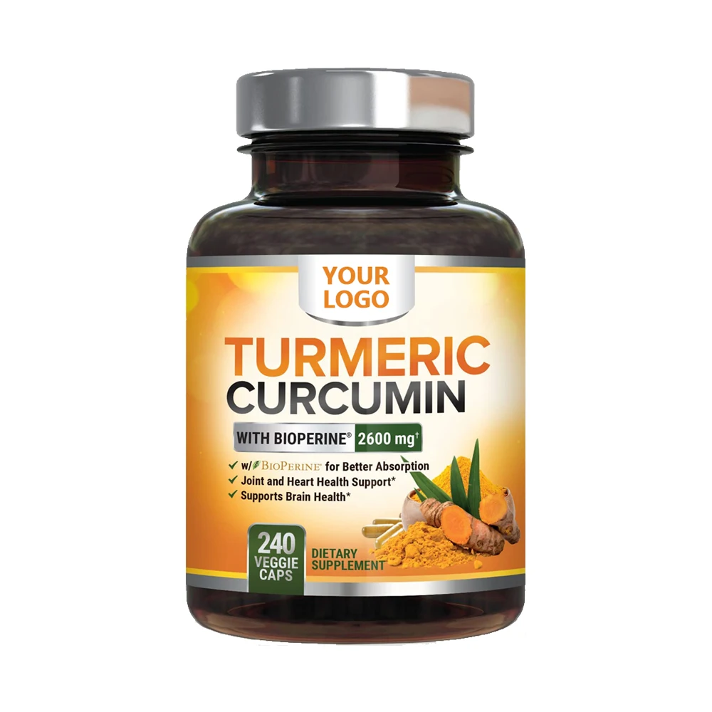 Private label Muscle Health Turmeric Curcumin With Bioperine 95% Curcuminoids Nano Curcumin powder